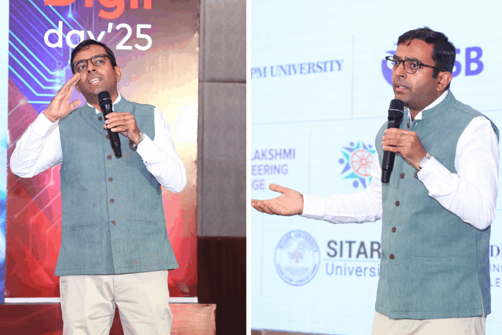 Hemant Sahal addressing the audience